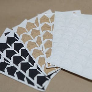 5 fogli (120 pezzi) adesivi per angoli fotografici di carta, adesivo per album fotografico