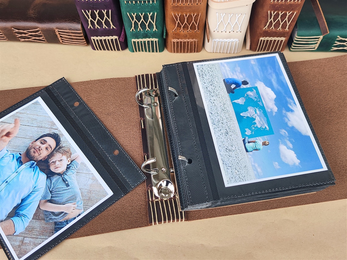 Stilvolle Fotoalbum Ringbuch Erweiterbar Bilder