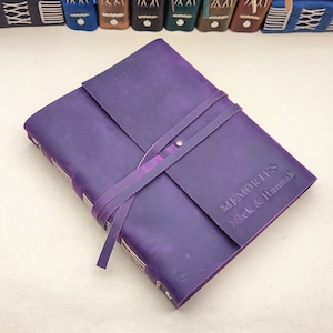 Our Memory Book, Personalized Scrapbook album, Leather photo album, Gift for him and her Adventure Album valentines gift