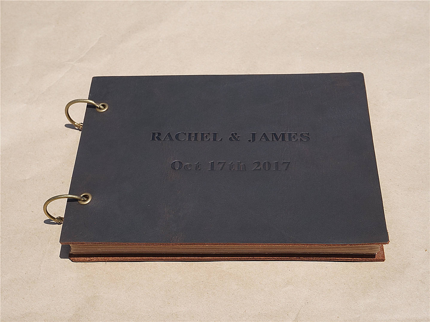 Personalized Leather Guest Book Custom Guest Book Rustic Etsy