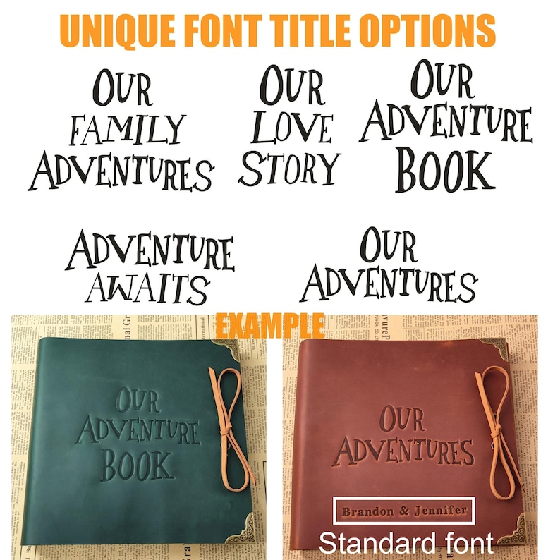 Our Adventure Book Photo Album Scrapbook, Anniversary Gift for Couple, Fantastic Gifts for Her and Him, Personalized Gifts