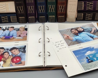 There rings binder photo book sleeves, slip in photo pages refill, 4x6 photo sleeves for our album, 10 sheets