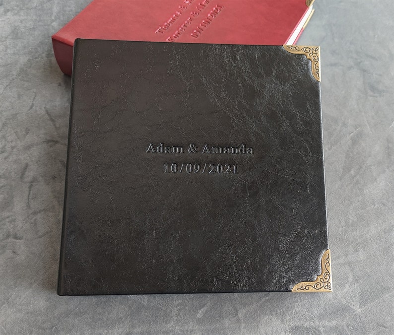 Leatherette Photo Album With Sleeves Hardcover Slip in Photo Etsy