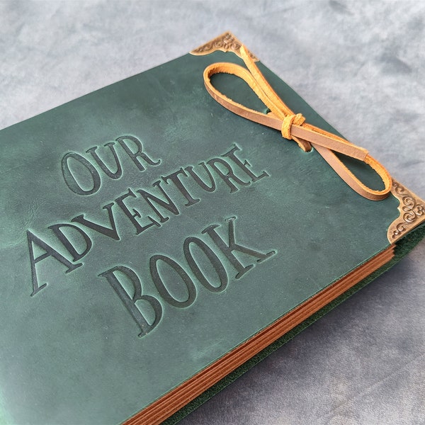 Our Adventure Book, Genuine Leather Photo Album Scrapbook, Personalized  Anniversary Gift for Couple, Fantastic Gifts for Her and Him
