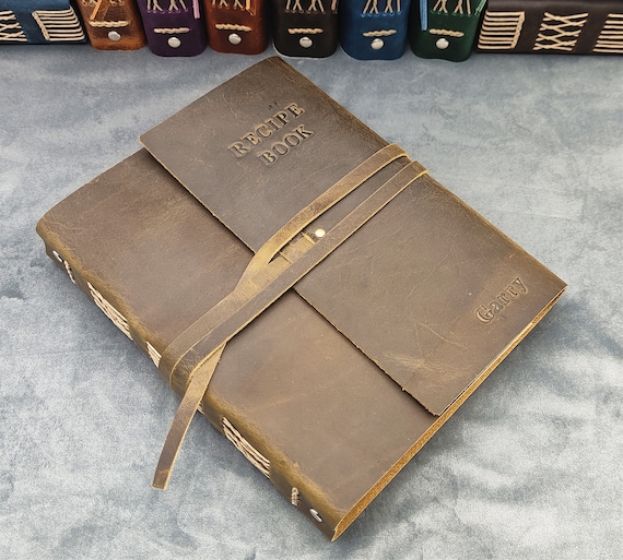 Personalized Leather Recipe Book Binder Custom Journal Etsy Australia