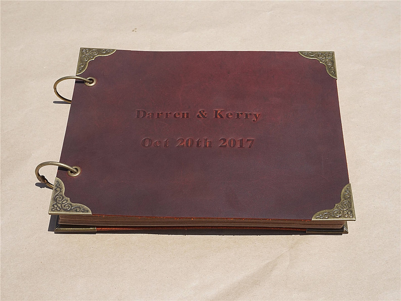 Leather Bound Guest Book Custom Wedding Guest Book Etsy