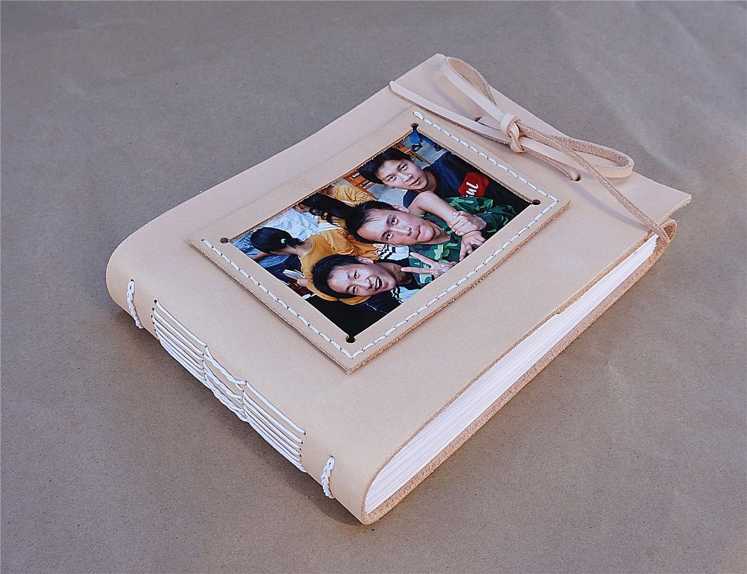 Custom Leather Scrapbook Album, Personalized Photo Album, Engraved