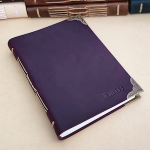 Personalisiertes Leder Journal Notizbuch, Individuelles Journal für Männer & Frauen