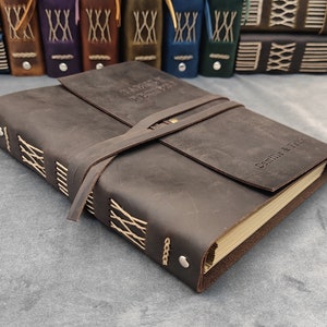 Leather Recipe Book Binder, Personalized Cookbook, Family Recipe Journal, Bridal Shower Gift, Gift From Daughter