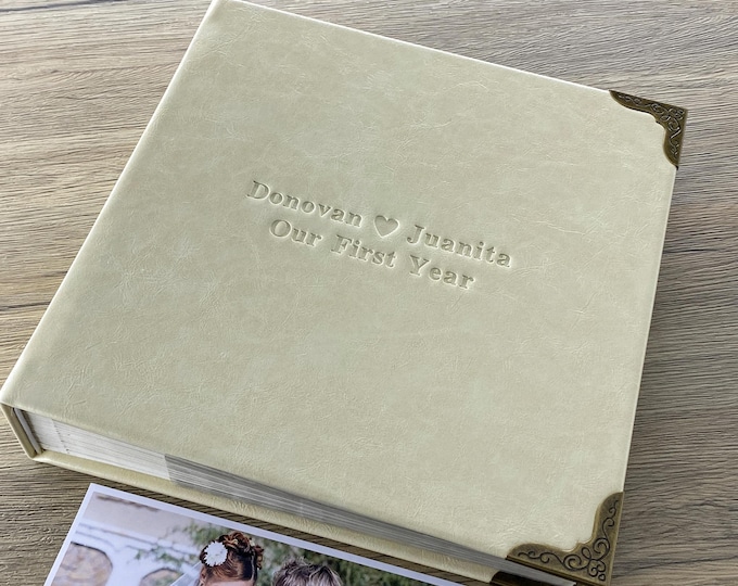Photo Album with sleeves, personalized gifts for him and her,  anniversary gift for couple, gift ideas for lover, unique photo gift for man
