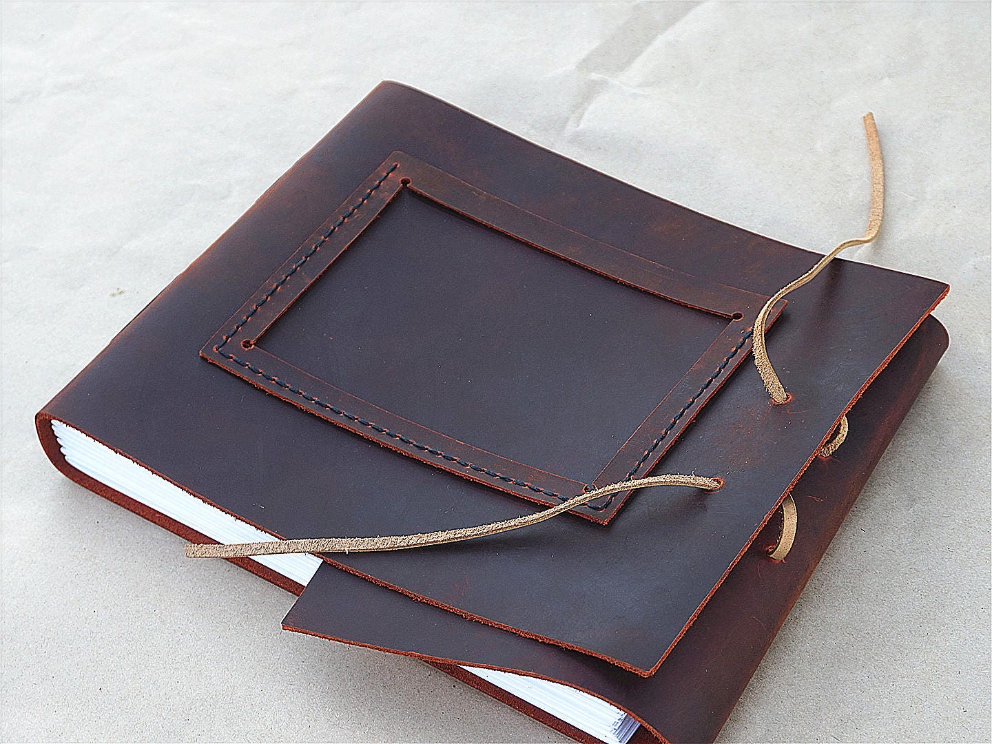 Handmade Leather Photo Album Custom Wedding Photo Album Etsy