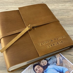 Personalized Wedding Photo Album for Couple Custom Anniversary Gift for him and her