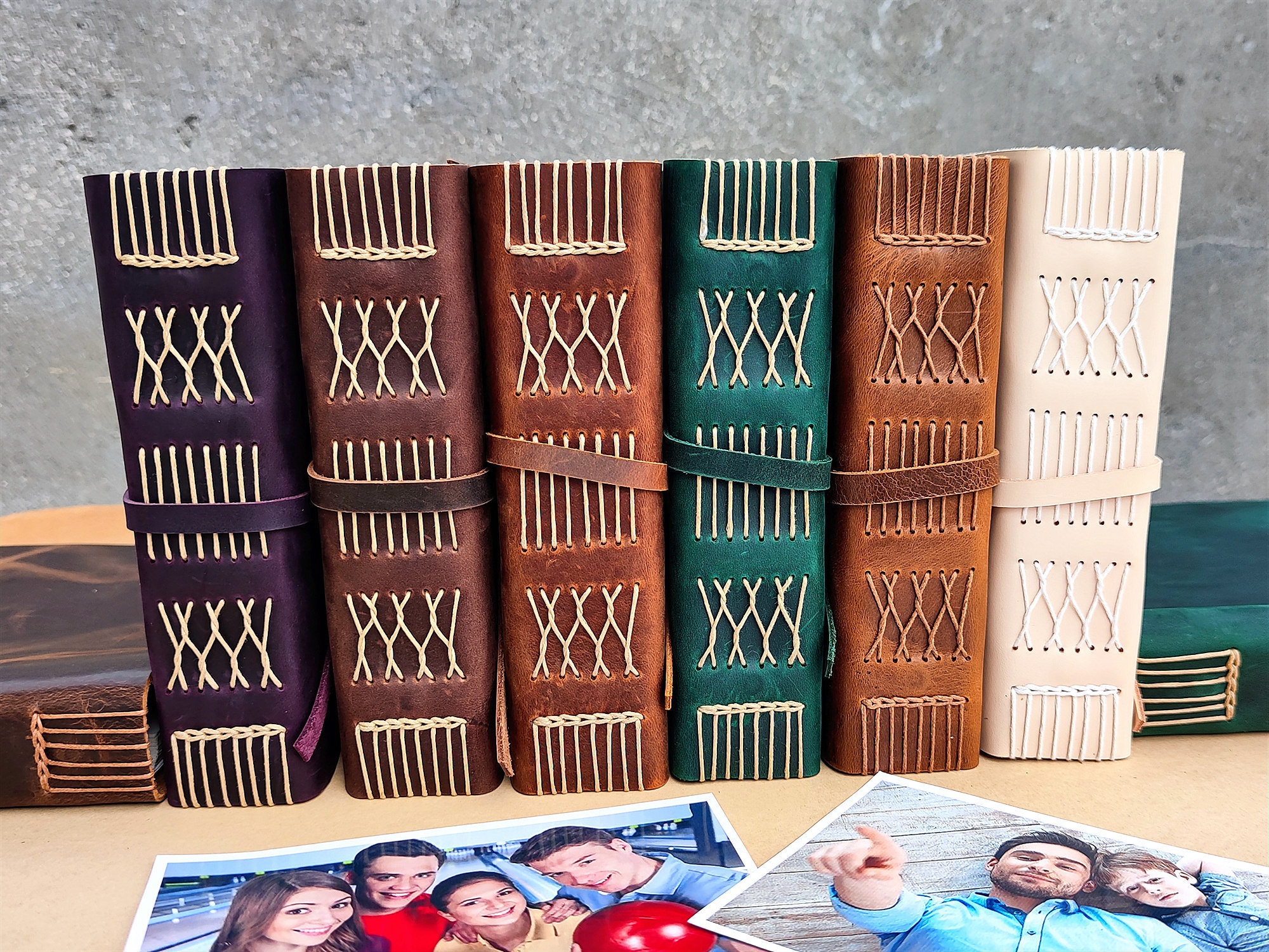 Custom Leather Photo Album Personalized Album With Sleeves Etsy