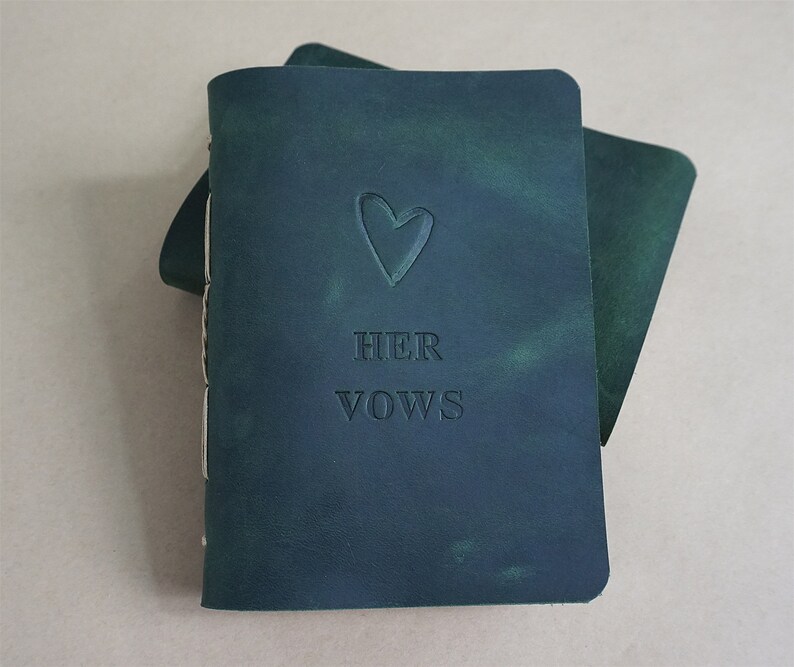 Custom Leather Vow Book Personalized Wedding Vow Book Unique Etsy