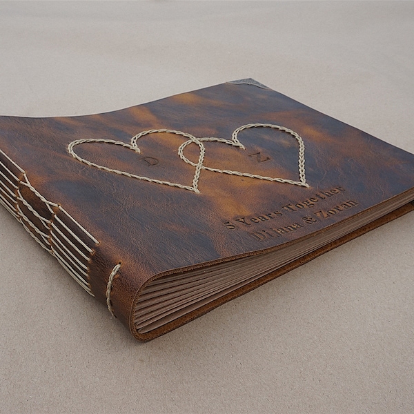 Leather-Bound Handmade Guest Book
