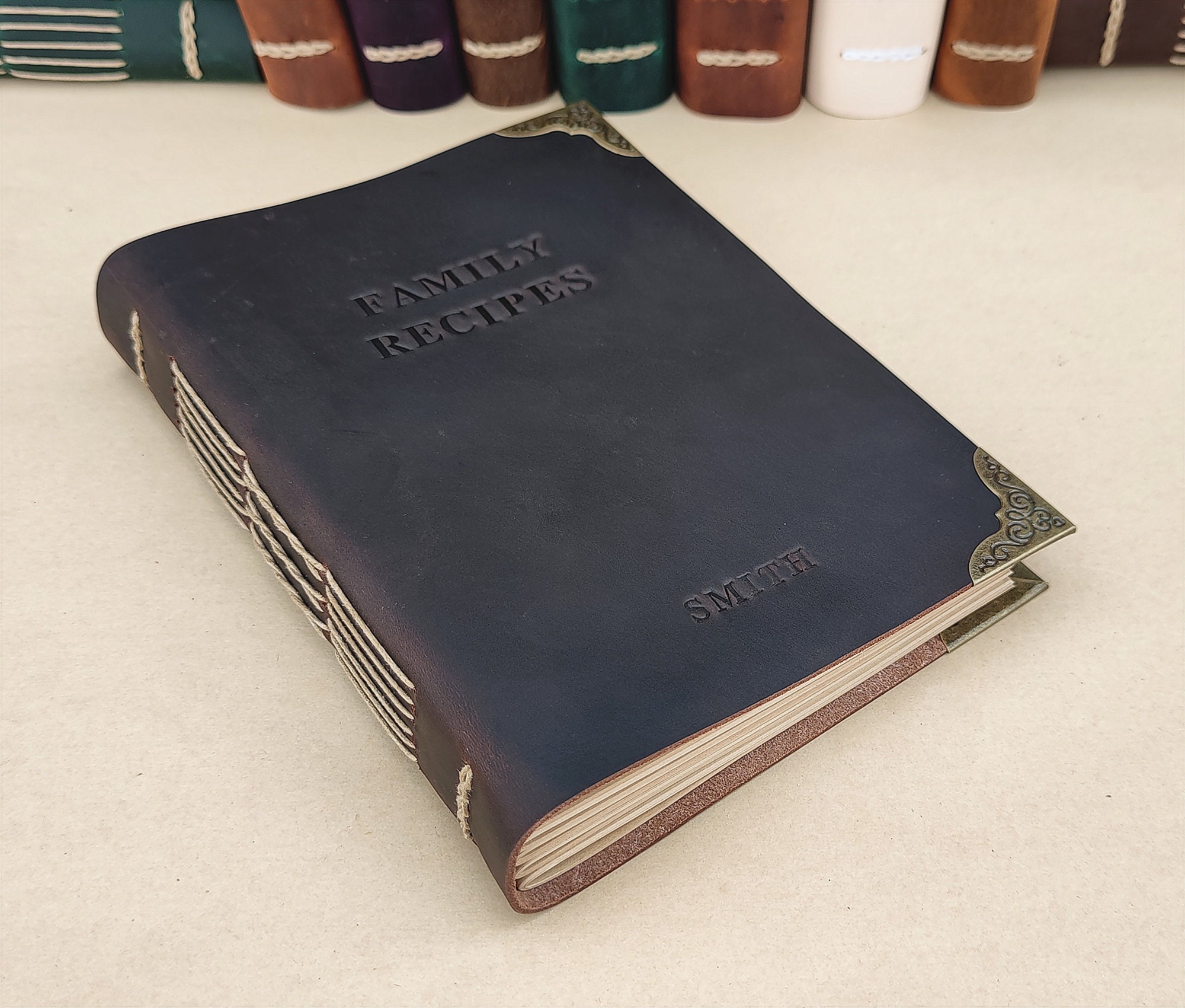 Personalized Leather Recipe Book, Custom Cook Book, DIY Cookbook