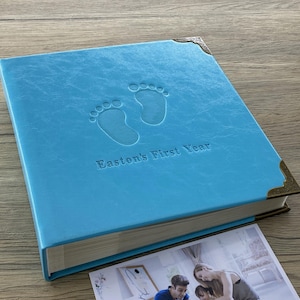 Baby Baby Photo Album & Memory Book , Personalized Baby Shower Gift for New Mom, Boy or Girl Milestone Scrapbook for Expecting Mom