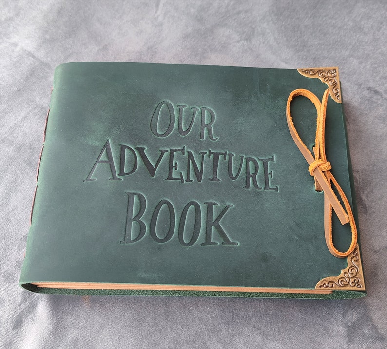 Our Adventure Book, Genuine Leather Photo Album Scrapbook, Personalized Anniversary Gift for Couple, Fantastic Gifts for Her and Him image 3