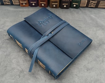 Personalized Leather Recipe Binder, Custom Cookbook