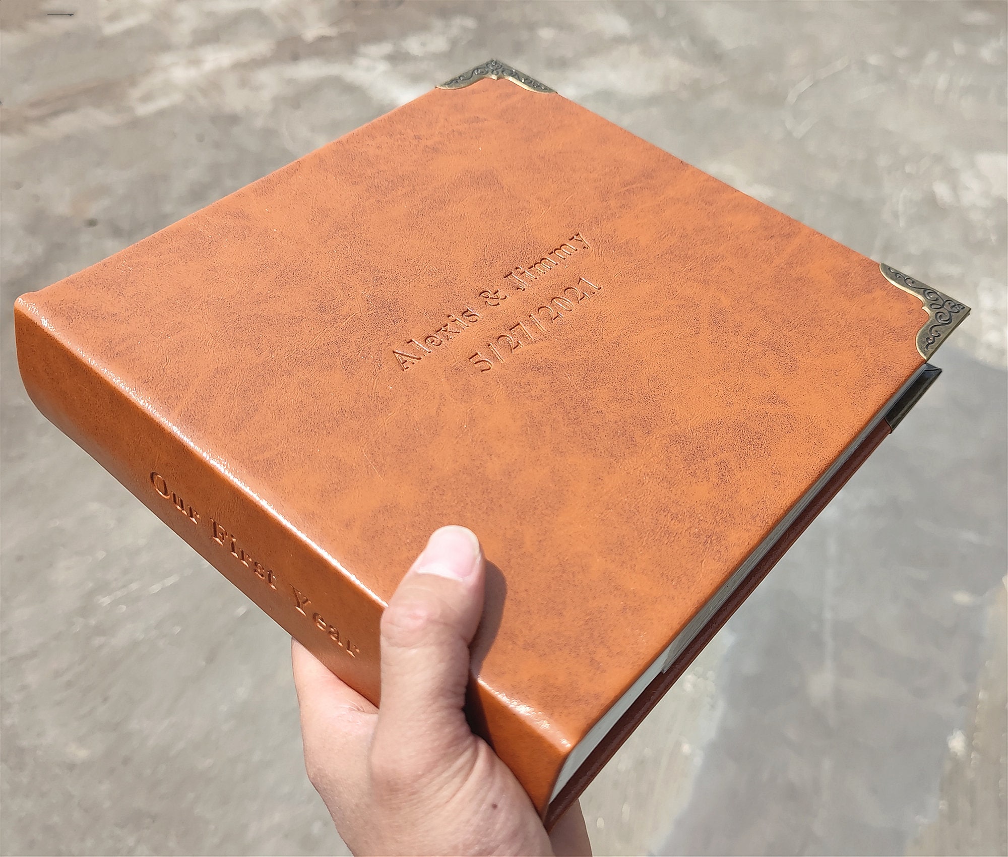 Our Adventure Book, Travel Photo Album, Personalized Leather