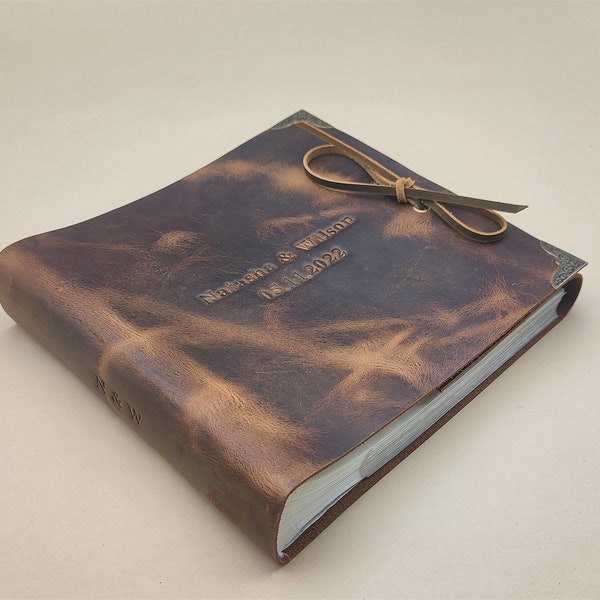 Wedding Guest Book With Photo Album Sleeves Etsy