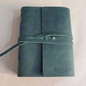 Genuine Leather Recipe Journal, Custom recipe book, Blank cookbook, Recipe notebook, Custom cookbook, Personalized Family Recipes, Gift for image 6