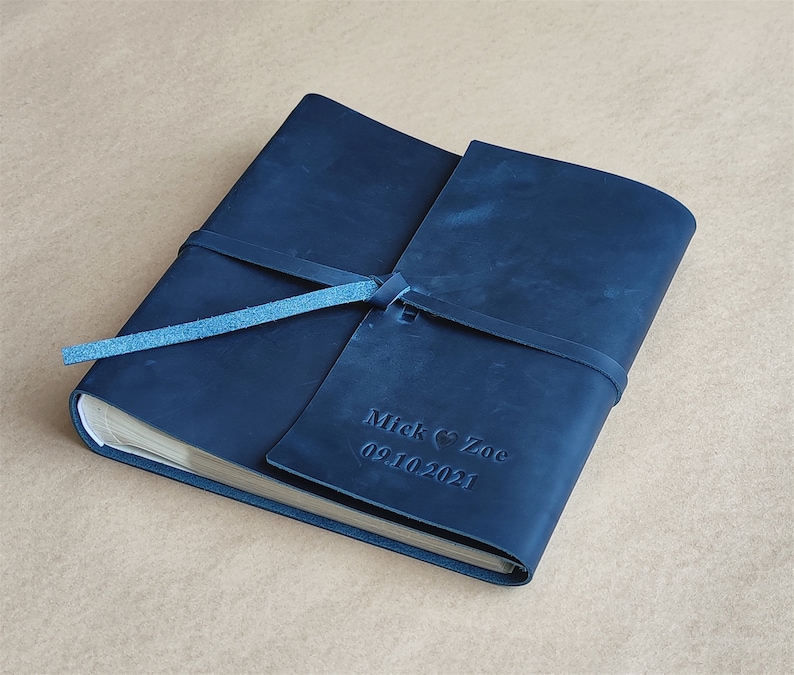 Handmade Leather Photo Album Personalised wedding album Slip Etsy