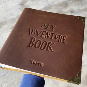 Handmade Photo Album with Pockets, Personalized Scrapbook Album, My Our Adventure Book, Custom gift for him for her, for 100/200/300 photos