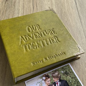 Our Adventure Together Photo Album, Personalized Scrapbook Album, Photo Journal, Anniversary gift for him and her, for 100 200 300 4x6 photo