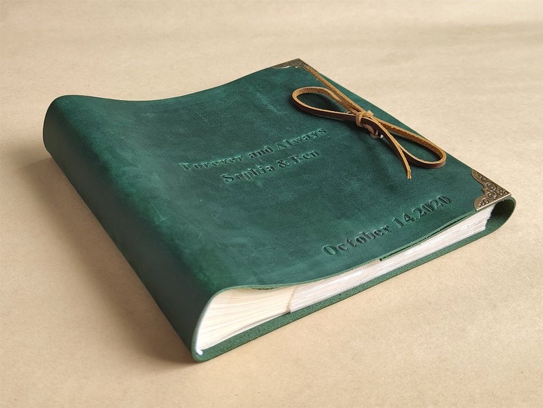 Custom Photo Album Personalized Leather Album with sleeves Etsy