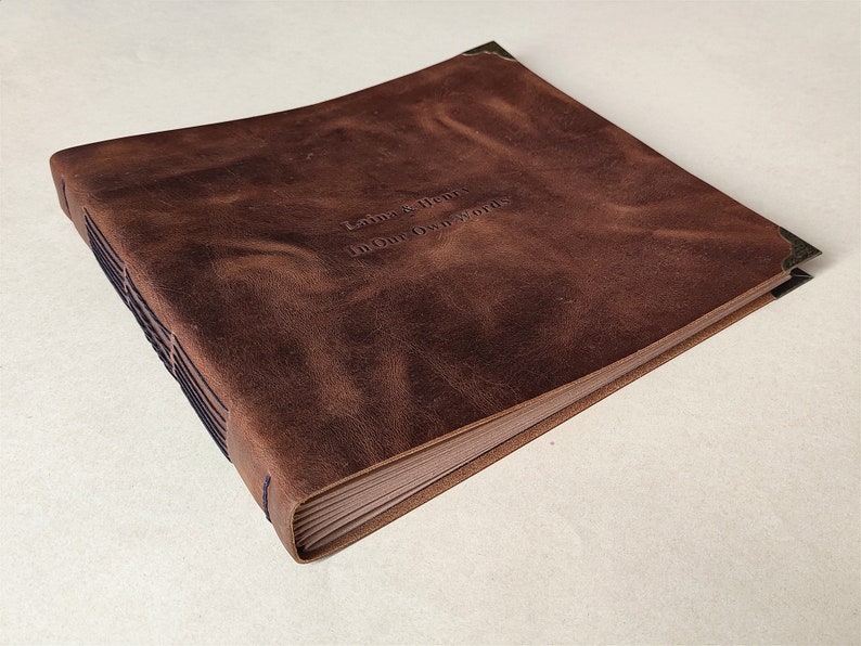 Wedding Guest Book Leather Guest Book Handmade Guestbook Etsy
