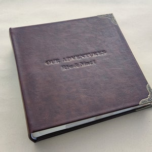 Personalized Hardcover Photo Album, Leatherette slip in Album for 4x6 Photos