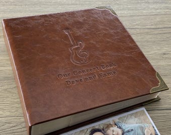 Concert Photo Album, Personalized Concert Memories Book Gift for Friend, Concert Scrapbook Album, Wedding Album for 100/200/300 4x6 Photos