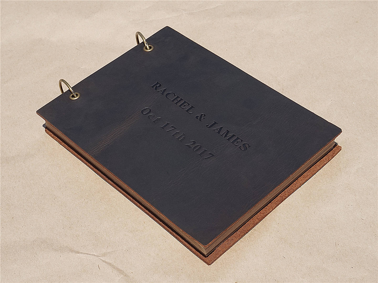 Personalized Leather Guest Book Custom Guest Book Rustic Etsy