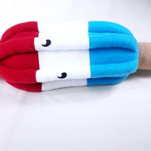 Novelty American Popsicle Plushie, Patriotic plush, Red White and blue popsicle, Patriotic Popsicle, popsicle plushie, bombsicle plushie,