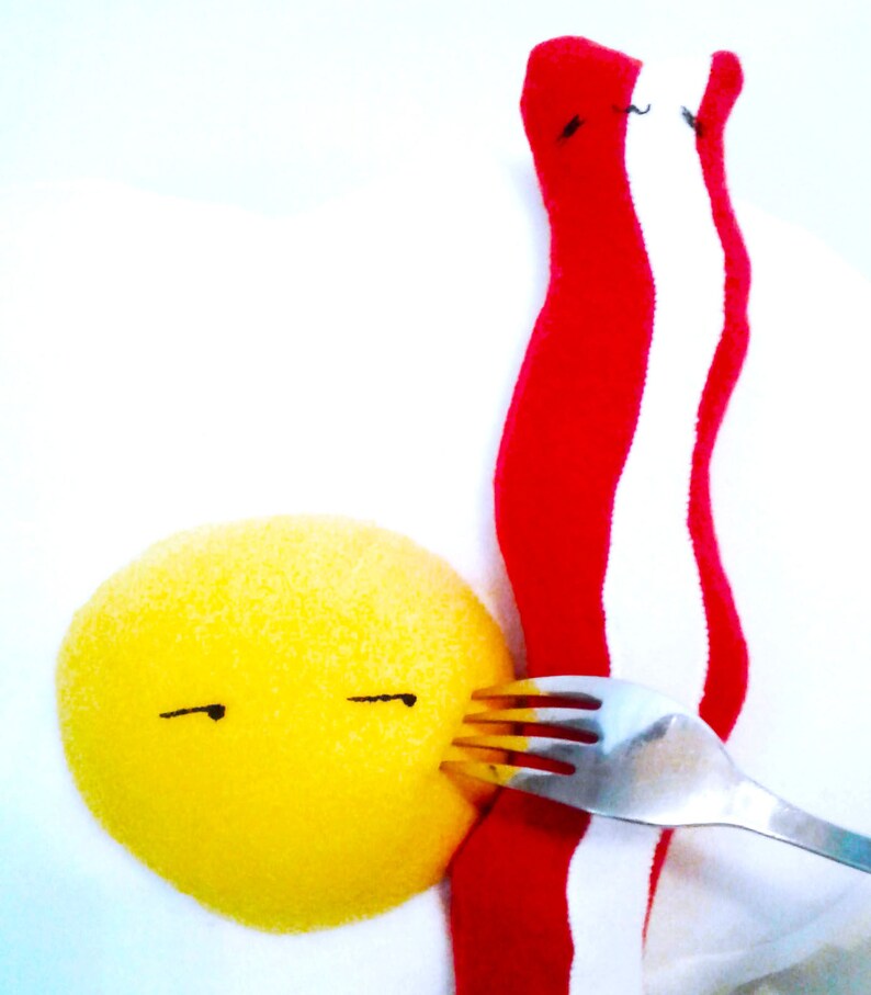 Novelty Pillow Eggs and BaconPlushie foodPlush ToyStuffies Etsy