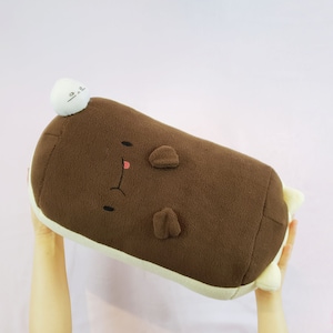 Eclair doughnut plushie, plush donut pillow, plushie donut, eclair donut plush, novelty plush, food plush, novelty gift, novelty food