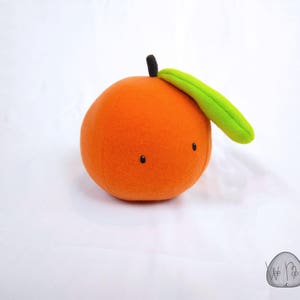 Novelty Orange plush, plush orange, fruit plush, orange, green, plush image 3