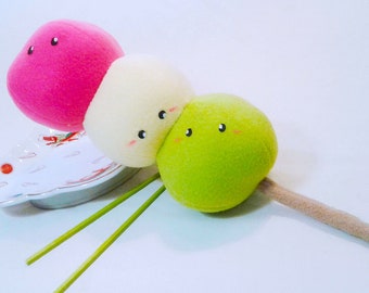 Novelty Pillow, Dango Plushie-Kawaii Dongo Plush-Food-Food Plushie-Foodies-Gifts-Japanese-Japan-Stuffies-Stuffed Food-Cute-Kawaii