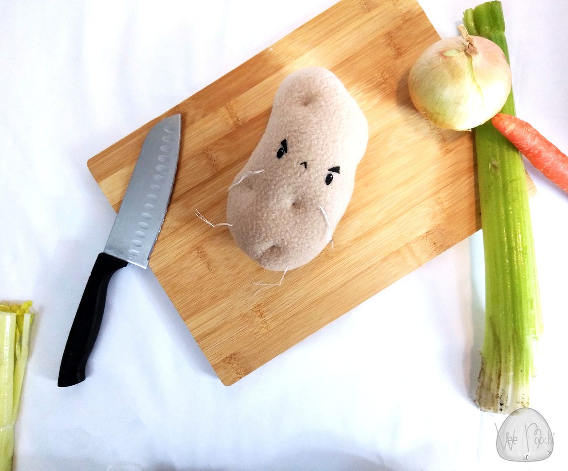 Potato Novelty plush food plush plushie potato food | Etsy