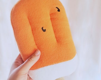 Orange Cream Ice Cream, orange icicle, ice cream pillow, orange cream plushie, food plush, novelty plush, orange cream novelty pillow