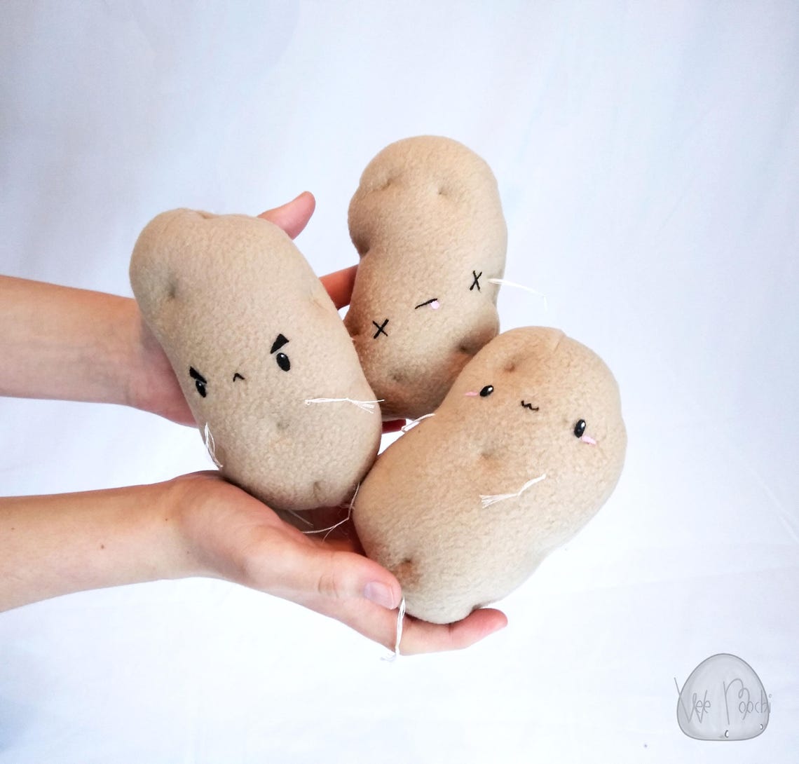 Potato Novelty plush food plush plushie potato food | Etsy
