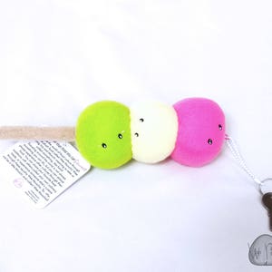 Novelty Dango, Dango keychain, plush, dango charm, dango, dumpling plush