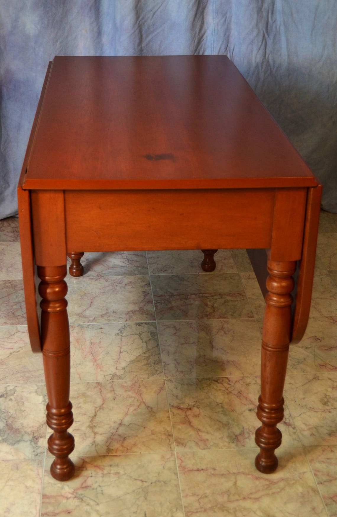 Antique Victorian Cherry Drop Leaf Dining Table Etsy