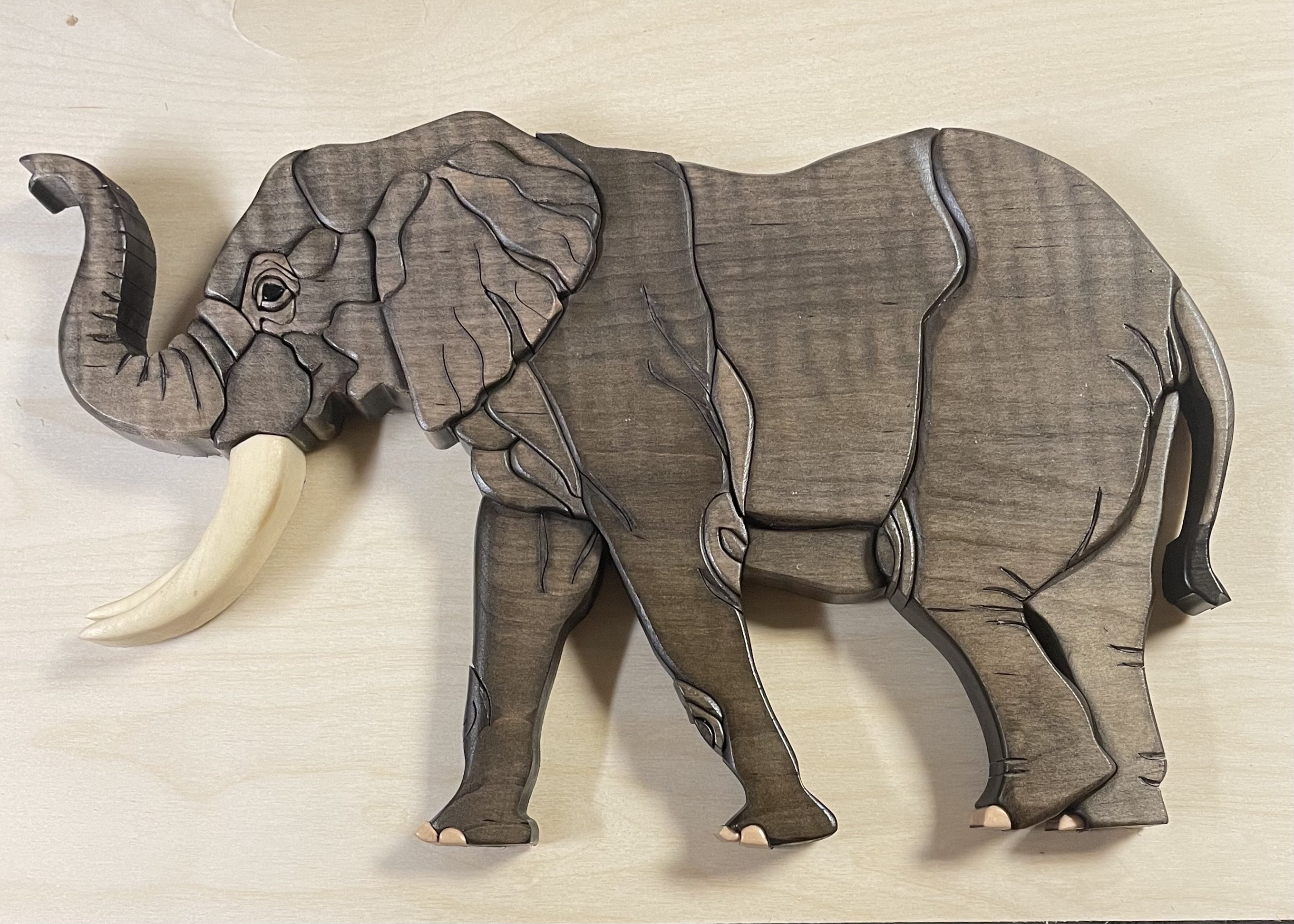 Baby Elephant Intarsia Wall Art Nursery Etsy