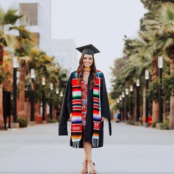 Ceinture brodée serape, serape de remise des diplômes, écharpe mexicaine, étole de remise des diplômes Serape, écharpe sarape, écharpe serape, étole de remise des diplômes mexicaine