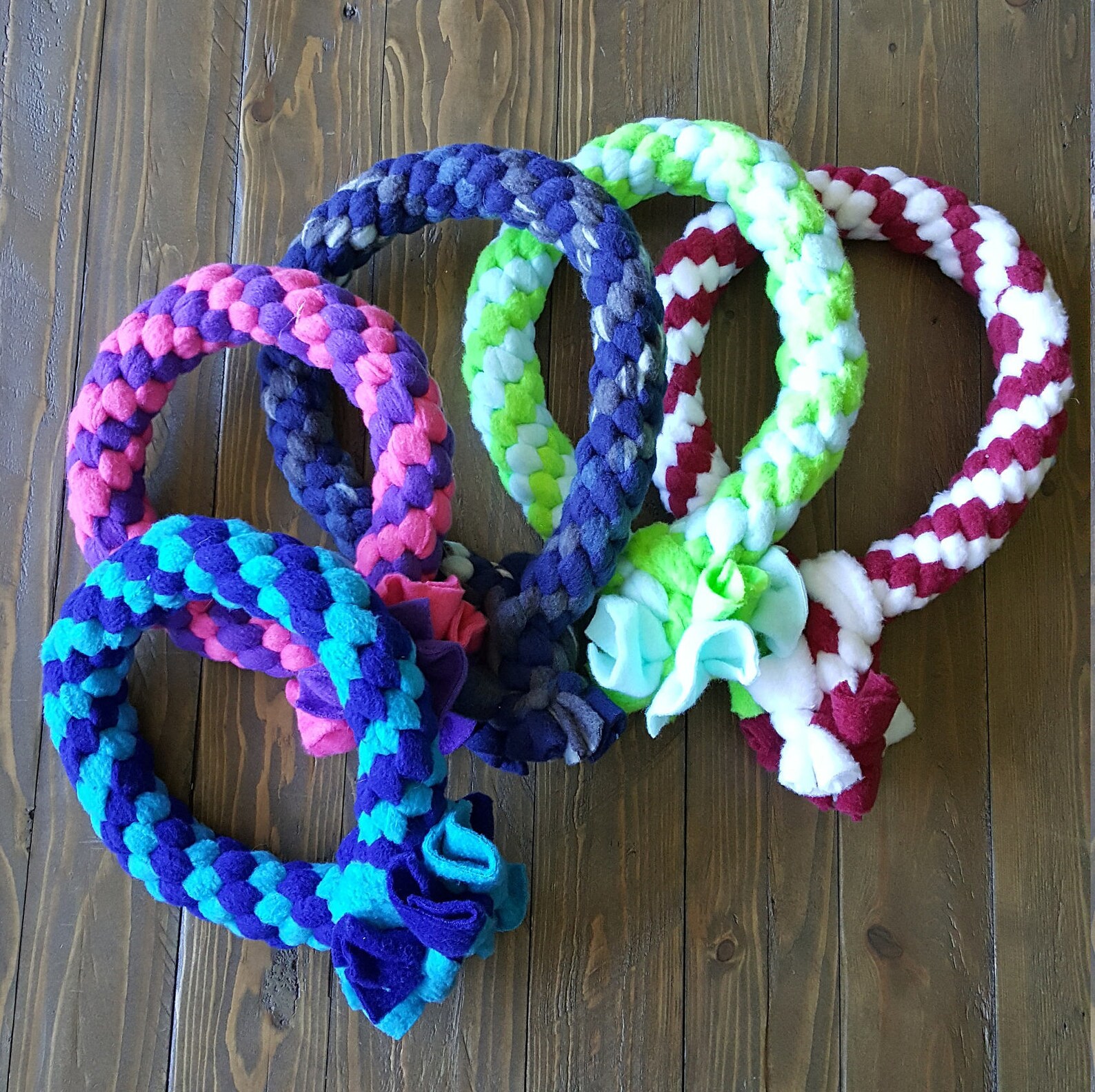 Large Fleece Dog Toy Dog Toys Ring Tug & Toss Dog Toy Etsy