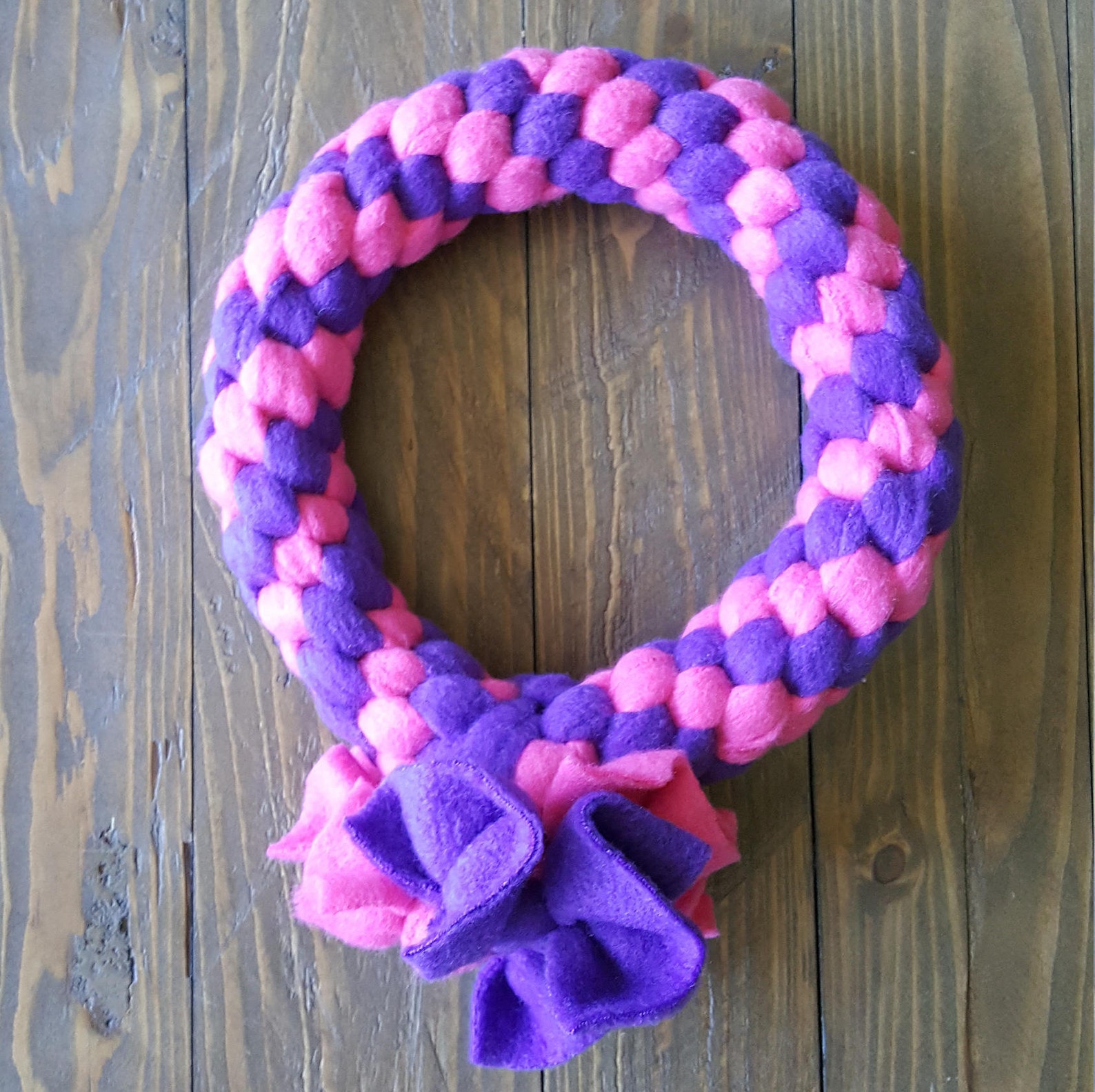 Large Fleece Dog Toy Dog Toys Ring Tug & Toss Dog Toy Etsy