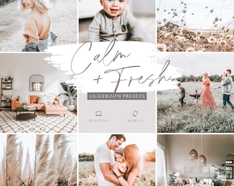 Social Media Presets, Calm and Fresh Preset,Mom Blogger Presets Lightroom Instagram Filters,Mobile Light and Airy,Desktop Wedding Preset