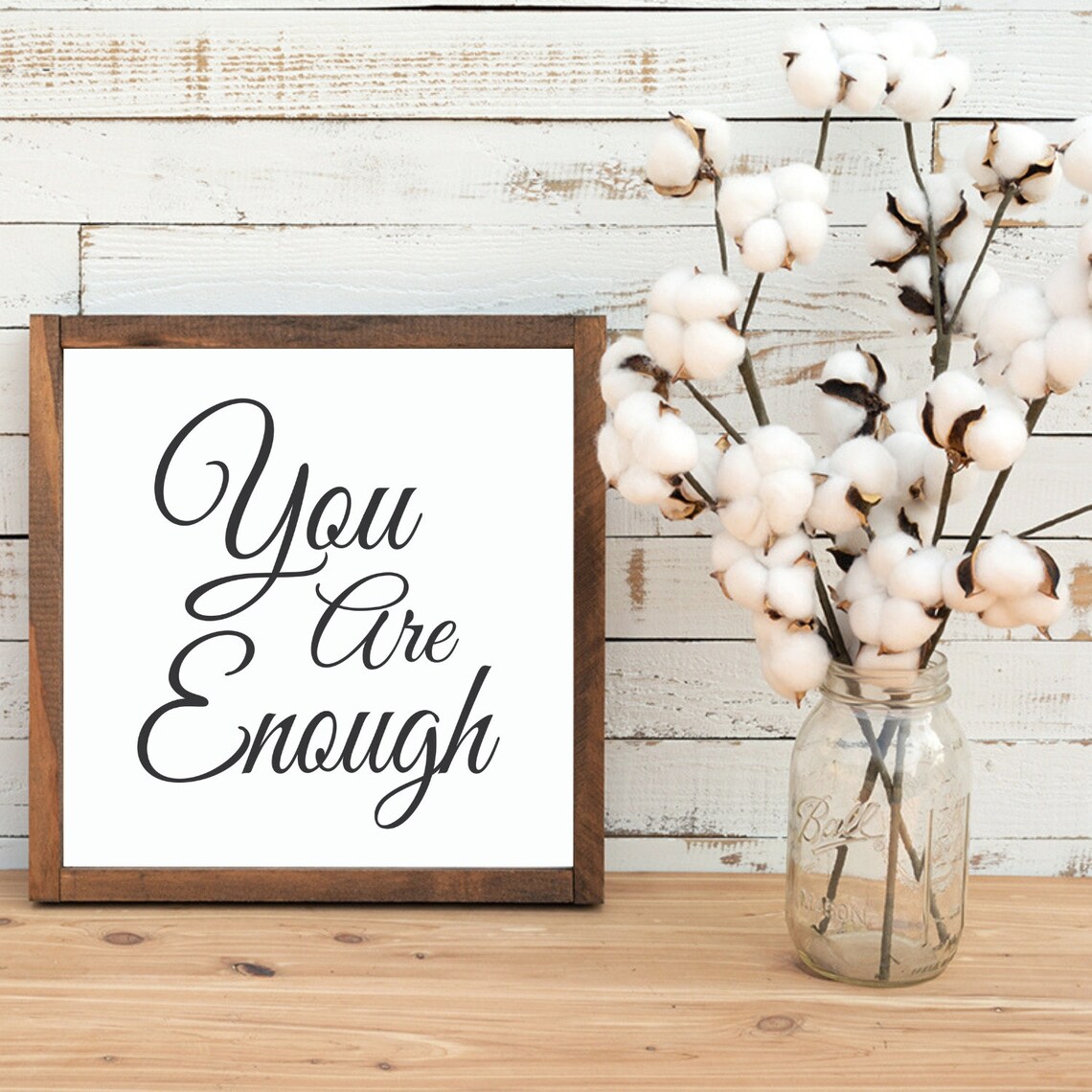 You Are Enough Wall Art, Instant Download, Digital Print, Inspirational